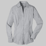 Ladies Plaid Pattern Easy Care Shirt