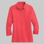 Ladies 3/4 Sleeve Meridian Cotton Blend Polo